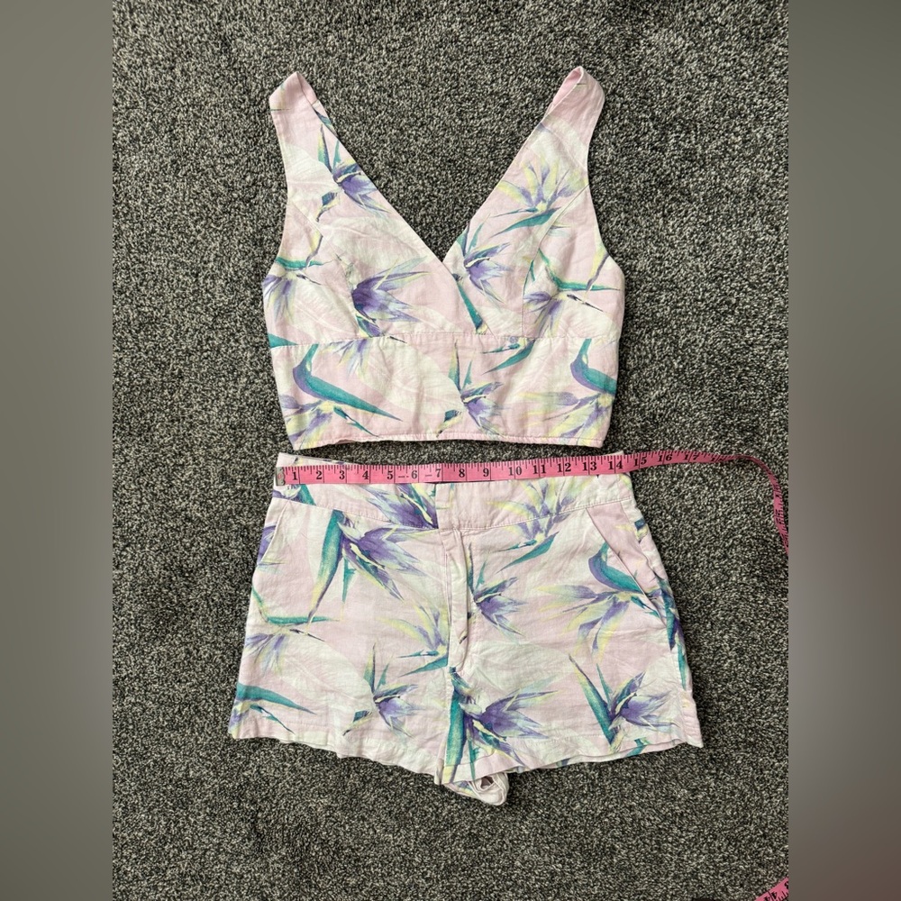 Forever 21 Two-Piece Linen Blend Set | Size S